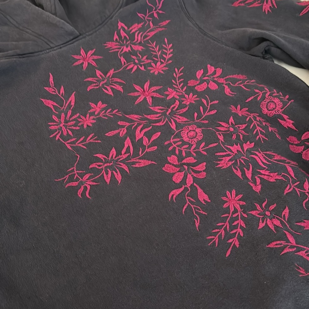 Anthropologie Maeve Floral Hooded Sweatshirt size XS - Picture 2 of 8